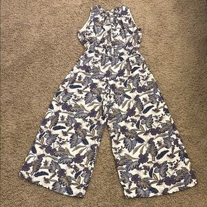 LOFT Floral Print Jumpsuit